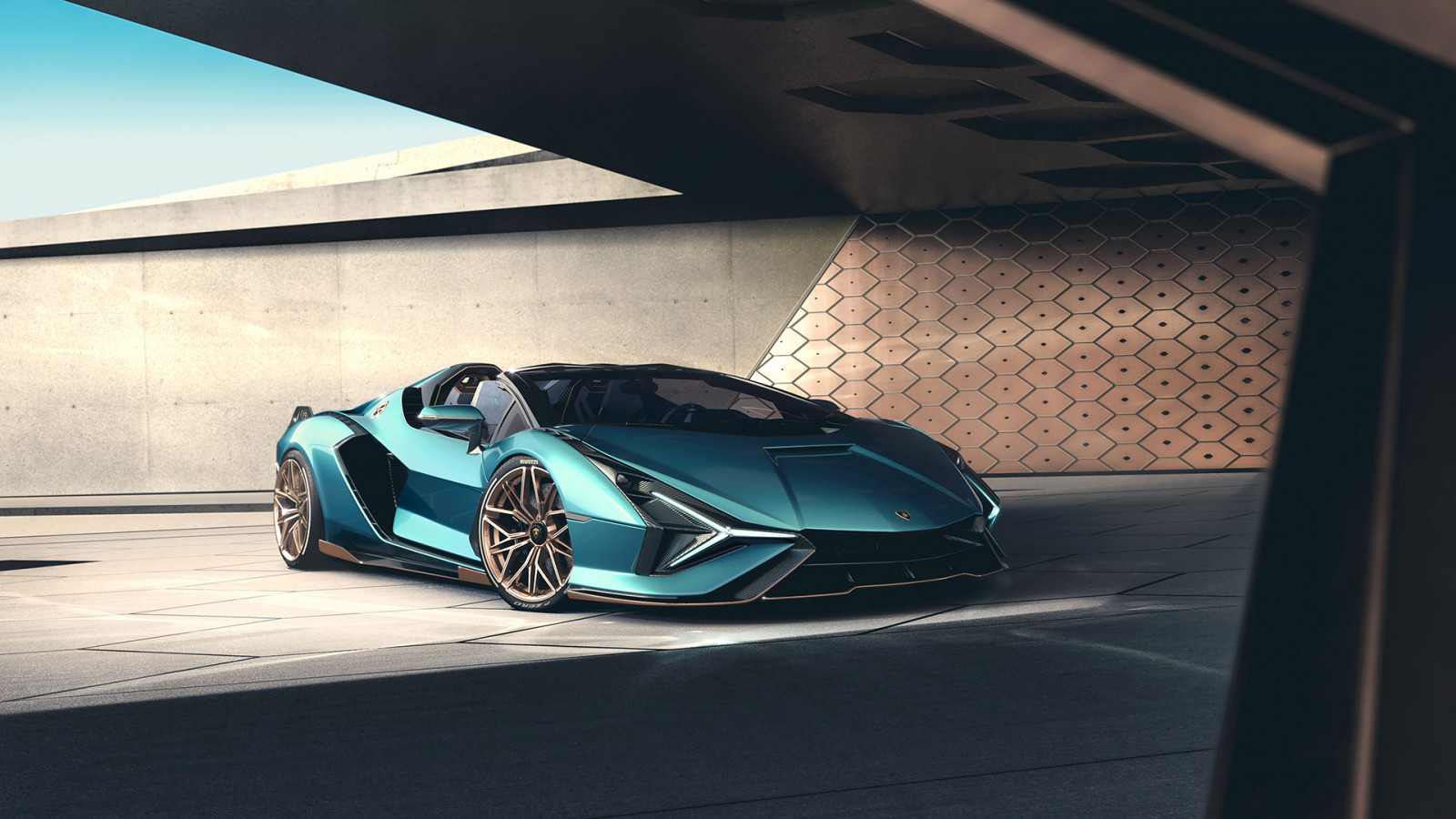 carro, Lamborghini Sian, Luzes
