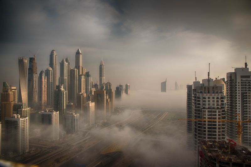Đám mây,Dubai,Cảnh thành phố,Uae,Không có thật