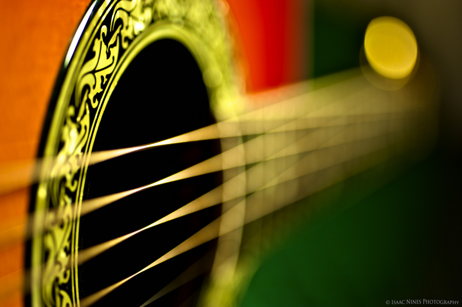 guitar, makro, grøn, gul, Nikon, lys, NIKKOR, mikro, instrument, linje, mørke, 28, 60mm, abigfave, D700, musikalsk, computer tapet, tæt på, makrofotografering, plukket streng instrumenter, strengeinstrument