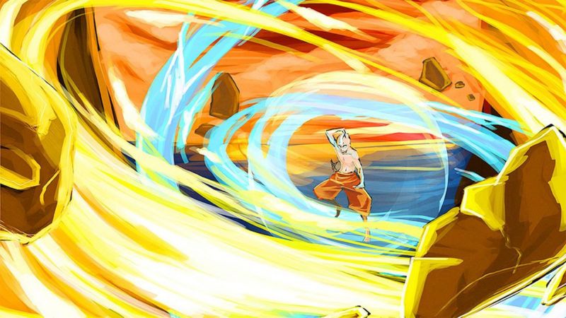 illustrazione, anime, giallo, cerchio, Aang, colore illustrazione, anime, giallo, cerchio, Aang, colore
