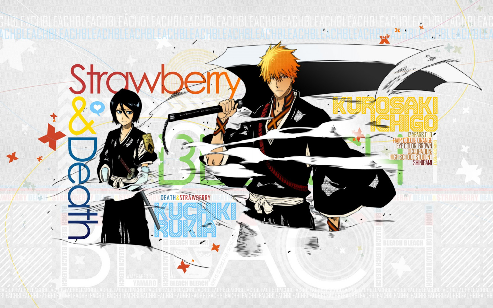 Wallpaper illustration, anime, cartoon, graphic design, Bleach