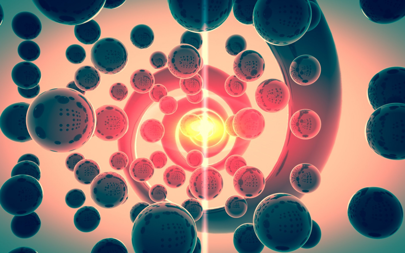 Иллюстрация, цифровое искусство, Абстрактные, Красный, Сфера, Синий, шаблон, круг, мячи, мяч, легкий, цвет, осветительные приборы, Форма, дизайн, номер, Обои для рабочего стола компьютера, Макросъемка, Жидкий пузырь