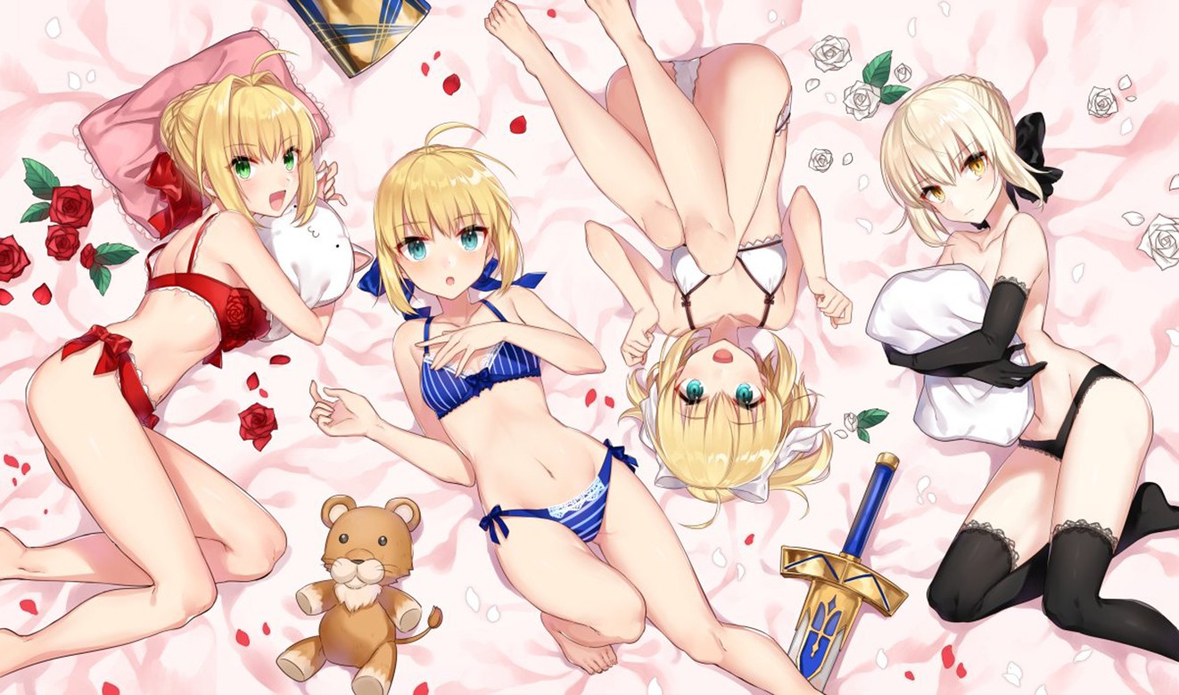 ภาพประกอบ, อะนิเมะ, งานศิลปะ, การ์ตูน, กระบี่, Saber Alter, กระบี่ลิลลี่, Saber Extra, มังงะ