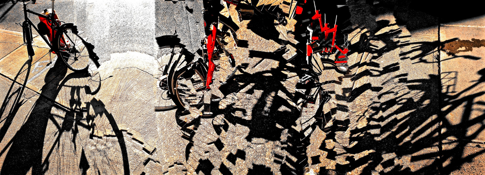 by, gade, by-, mønster, gadekunst, fortove, KUNST, træ, cykler, design, cykler, fortov, billedmanipulation, streetscenes, moderne kunst, skrifttype, panovision, tumbleworldseries, sabotageart, panoramicsabotage, panosabotage, iphonepanoramicsabotage, millennialcubism, planarambiguity, spild, bicycleshadows, panoglitch, temporalambiguity, visual arts