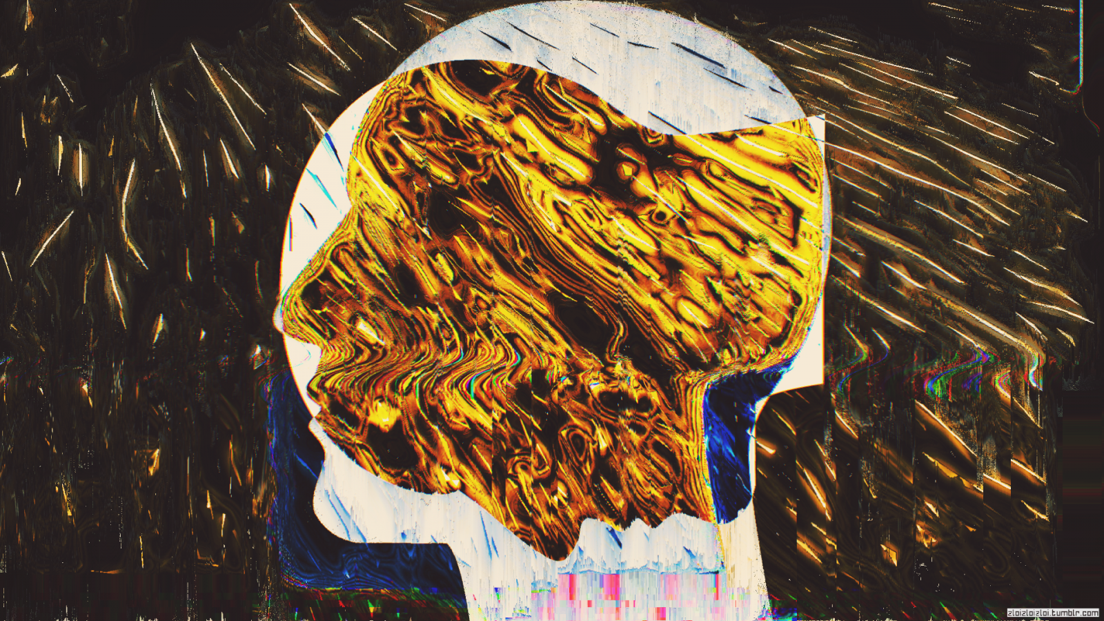 viso, illustrazione, astratto, glitch art, oro, manifesto, ARTE, colore, organo, copertina