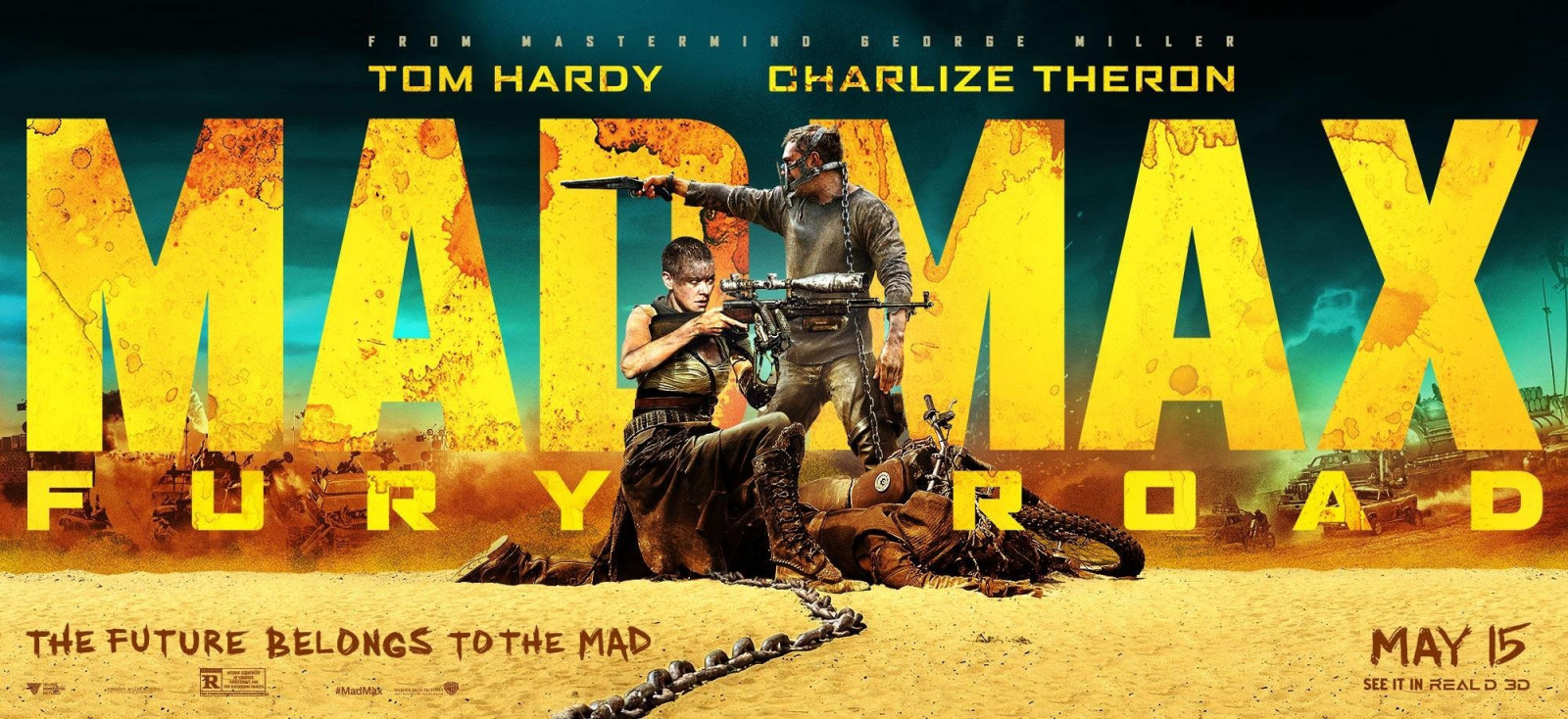 film, Charlize Theron, manifesto, Mad Max Fury Strada, Mad Max, Tom Hardy, pubblicità, immagine dello schermo, copertina