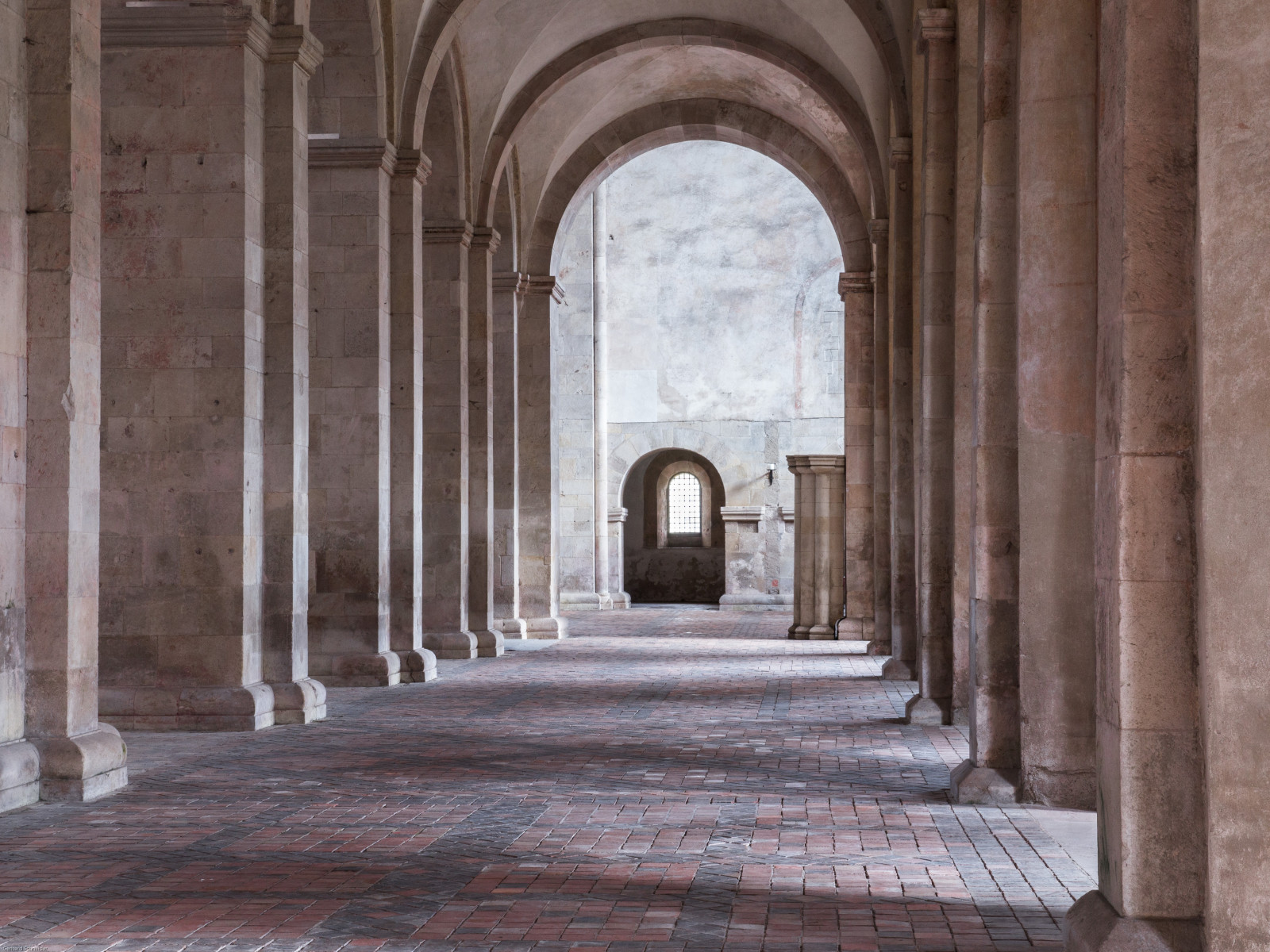 Německo, deutschland, katedrála, klášter, kloster, Piloty, Rheingau, Klostereberbach, Klosterkirche, S ulengang, verweiledoch