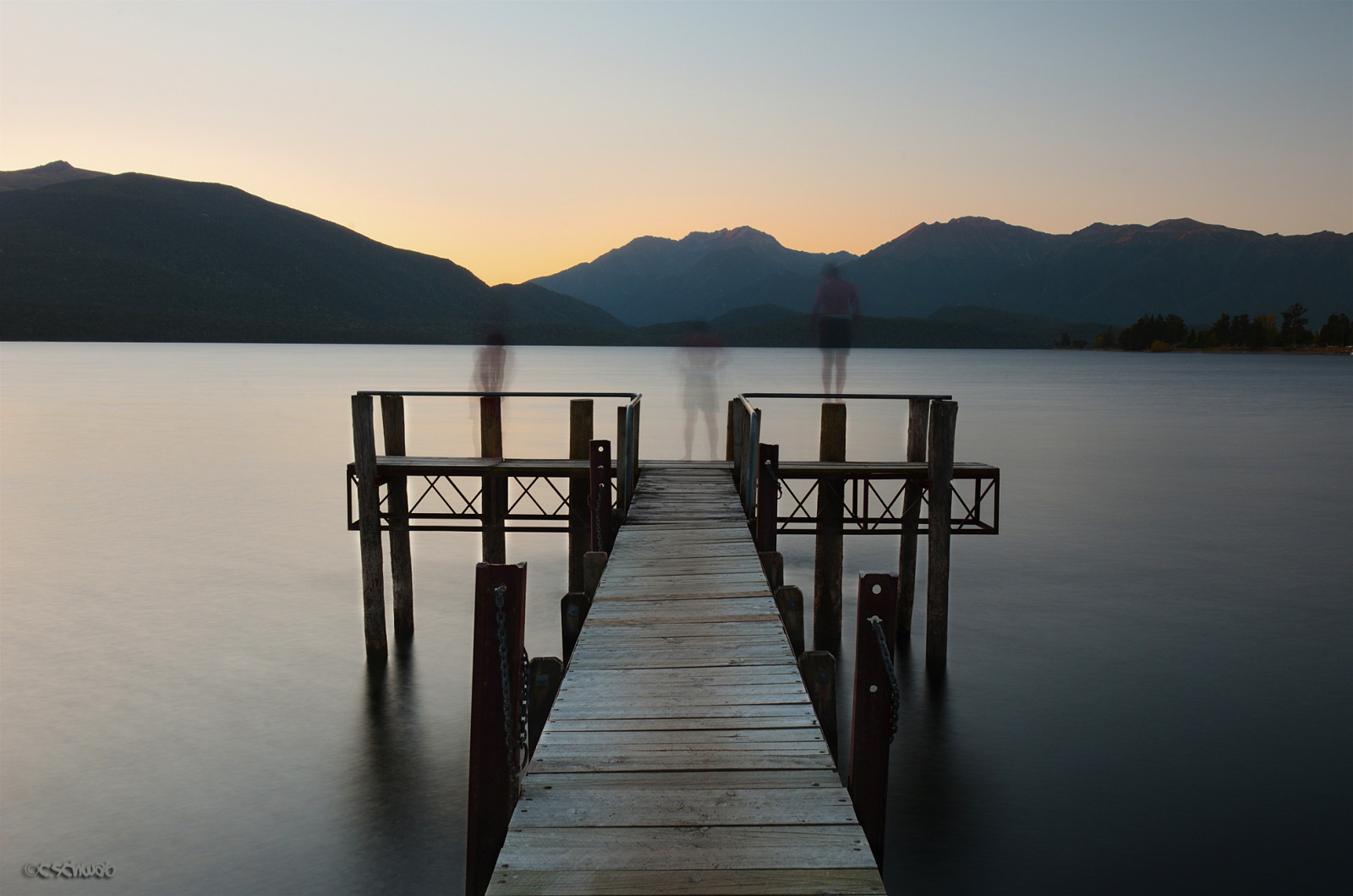 slunečnímu záření, krajina, západ slunce, moře, jezero, voda, Příroda, odraz, nebe, dřevo, svítání, uklidnit, večer, ráno, horizont, ostrov, duch, molo, dok, soumrak, Lake District, mrak, strom, NIKKOR, hora, svítání, D7000, jižní, nádrž, Nový Zéland, 1224, jezero, Southland, fiordland, Teanau