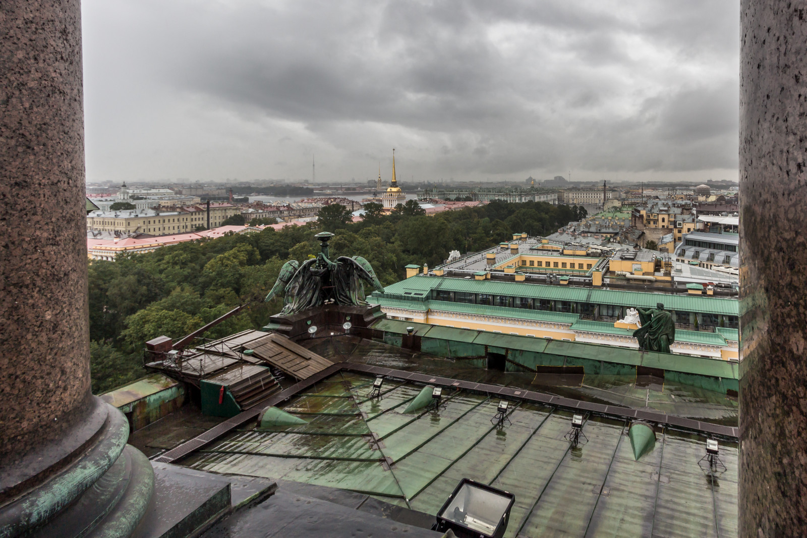 nebe, urban area, město, střecha, budova, mrak, outdoor struktura