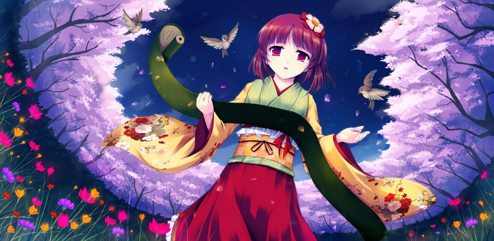 ilustrace, anime, Touhou, kimono, mytologie, Hieda no Akyuu, fiktivní postava
