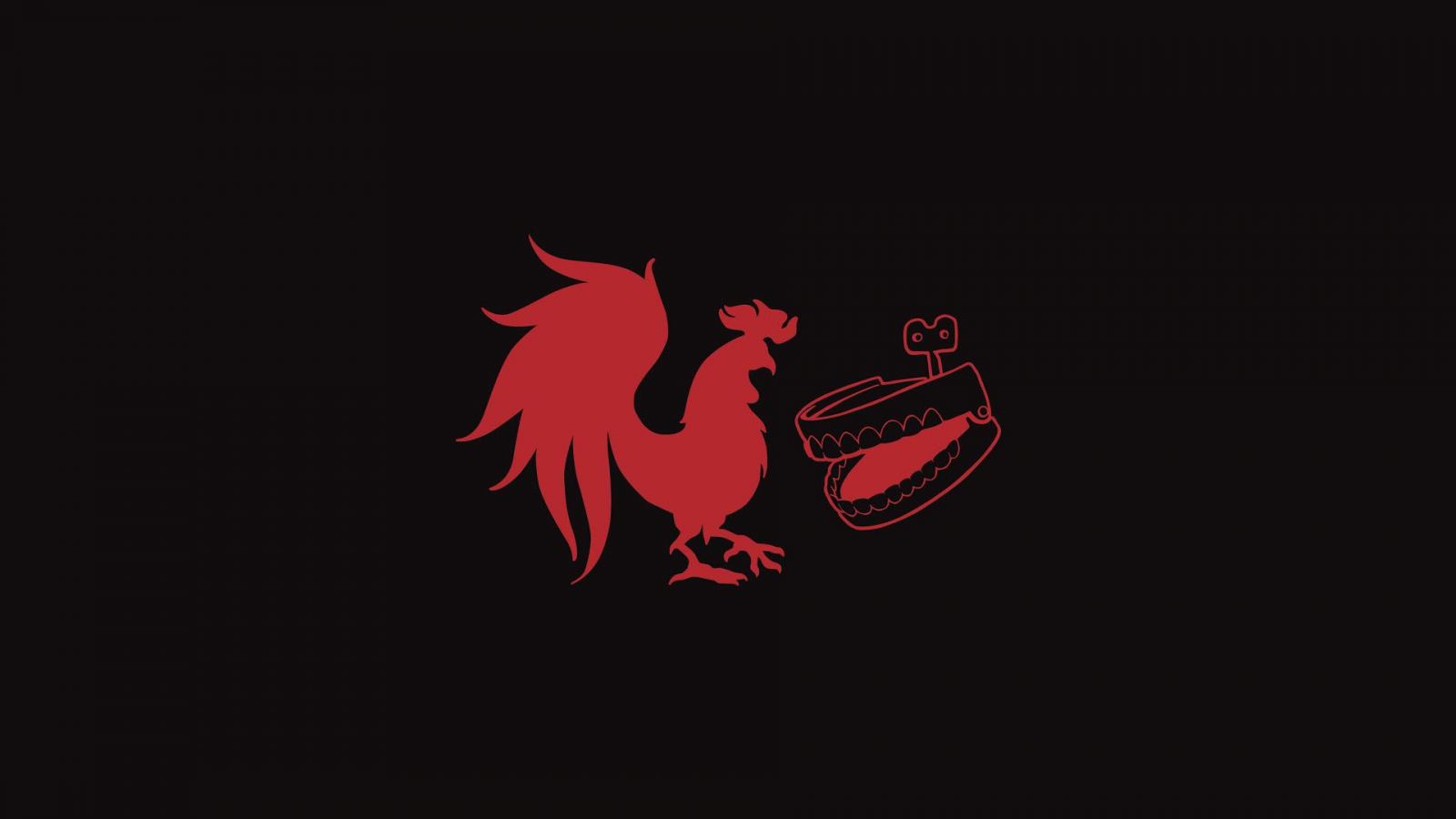 illustrazione, sfondo semplice, minimalismo, logo, Gallo, Rooster Teeth, sfondo del computer, personaggio fittizio, font