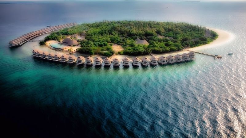 mare, baia, acqua, riflessione, costa, isola