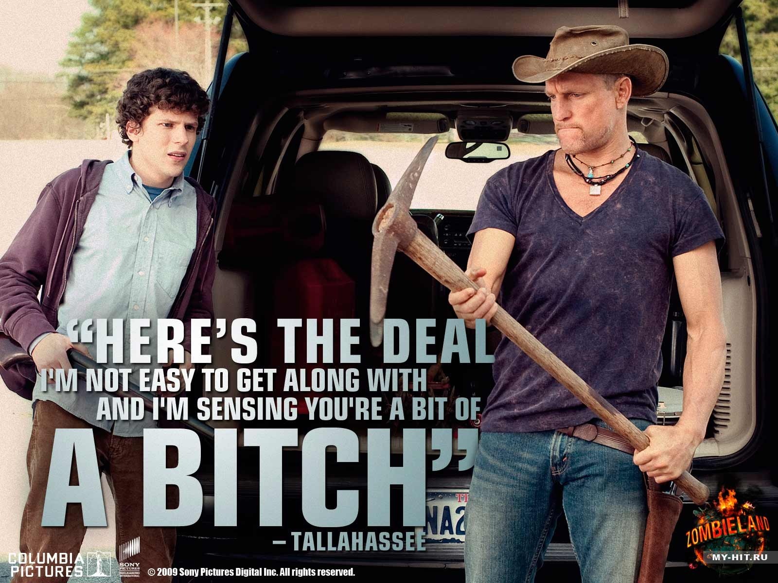 film, zombier, Zombieland, typografi