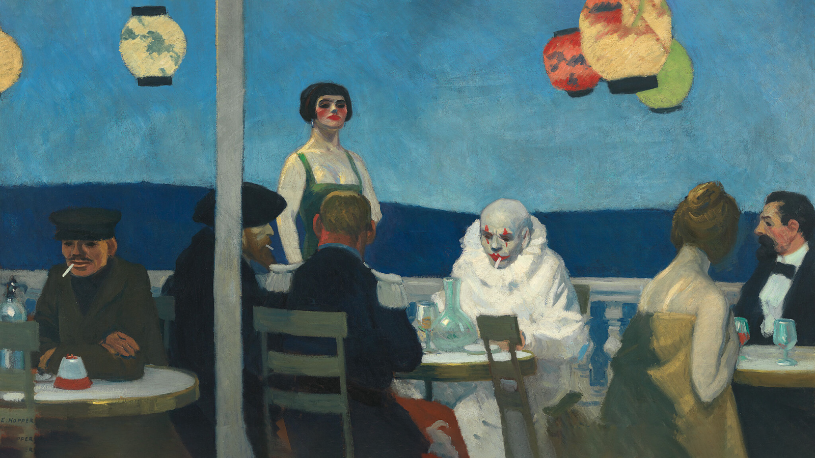 soir bleu, klaun, klauni, malování