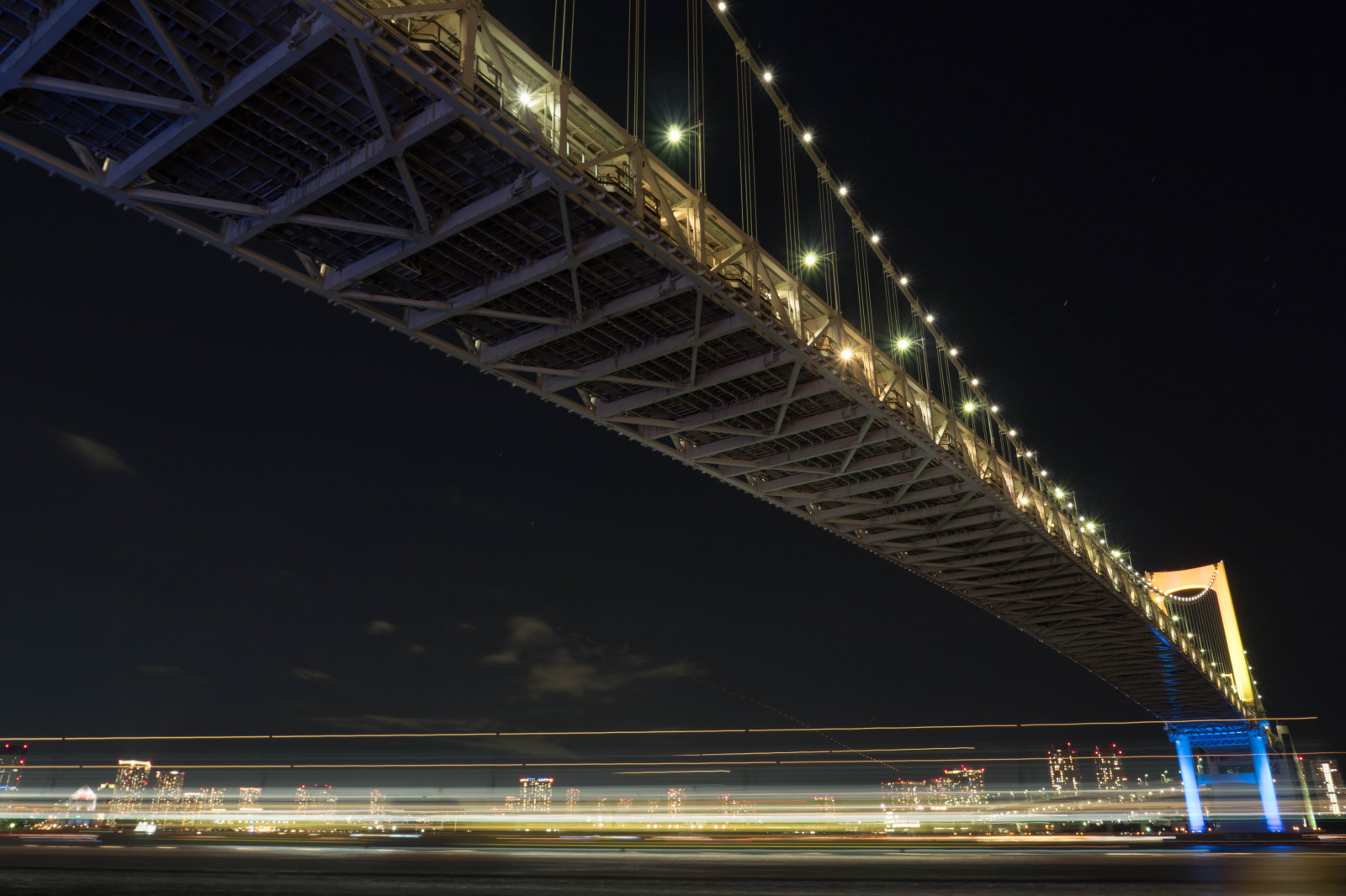 Japan, bybilledet, nat, arkitektur, afspejling, skyskraber, bro, hovedvej, Pen, stadion, Overføring, Tokyo, struktur, Olympus, Jp, lys, belyst, belysning, milepæl, regnbuebroen, tokyobay, 12mmf20, mzuiko, penf, ZUIKO, mzuikodigitaled12mmf20, sport mødested, nonbuilding struktur, skråstagsbro, skyway
