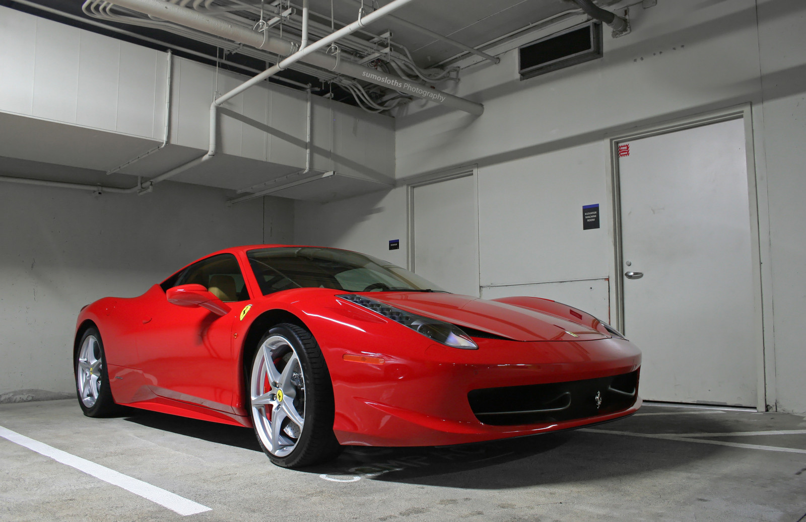 Wallpaper building, red, simple, technology, sports car, Ford, Garage
