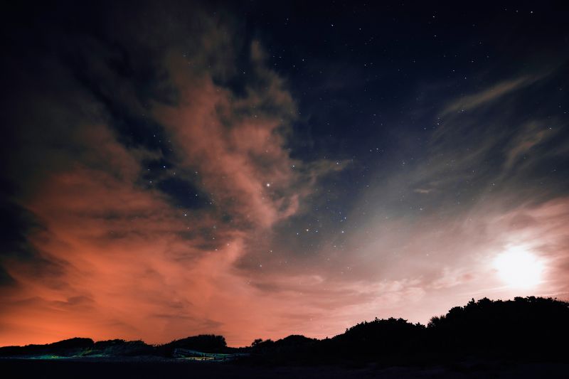 noche,cielo,estrellas,Nubes