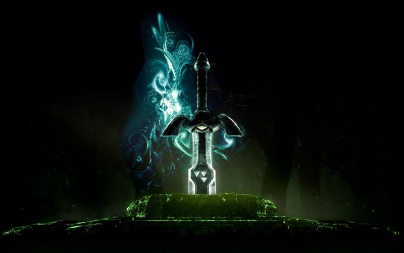 video games, night, sword, The Legend of Zelda, light, Aurora video games, night, sword, The Legend of Zelda, light, Aurora