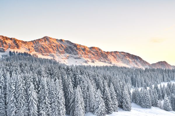 nature,landscape,sunset,snow,mountains