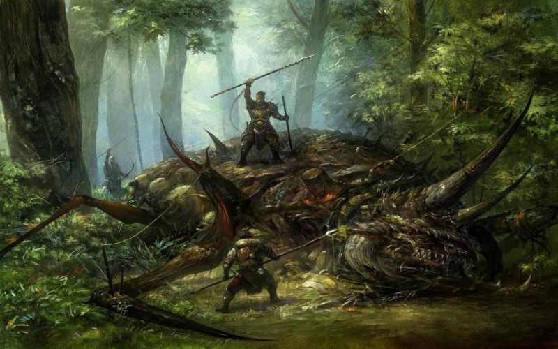 les, fantasy umění, džungle, mytologie, bažina, deštný prales les, fantasy umění, džungle, mytologie, bažina, deštný prales