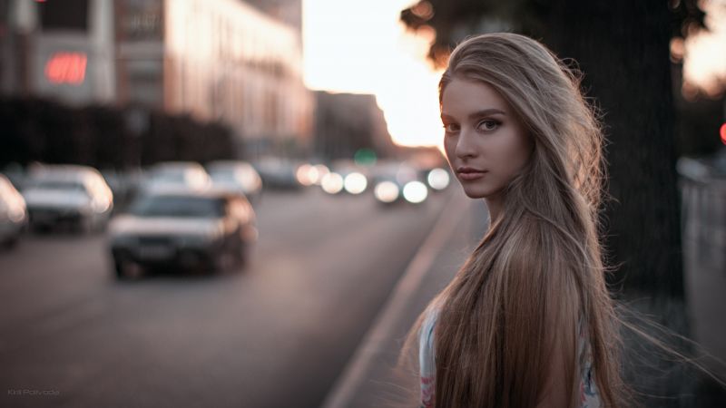ženy,Model,portrét,blondínka,dlhé vlasy,hĺbka ostrosti