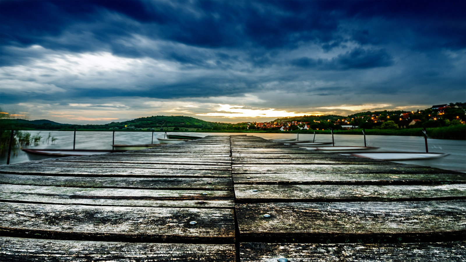 město, modrý, světlo, jezero, Příroda, molo, loď, Nikon, dlouho, Maďarsko, úhel, široký, sigma, hodina, ultra, Balaton, Veszpr m, Tihany, 2014, Tonw, explosure, forceberg, szabogyul4