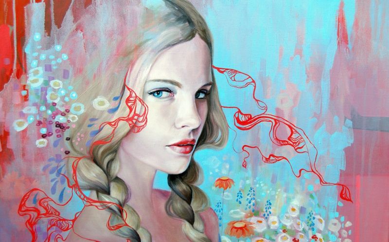 painting, illustration, women, blonde, face, drawing painting, illustration, women, blonde, face, drawing