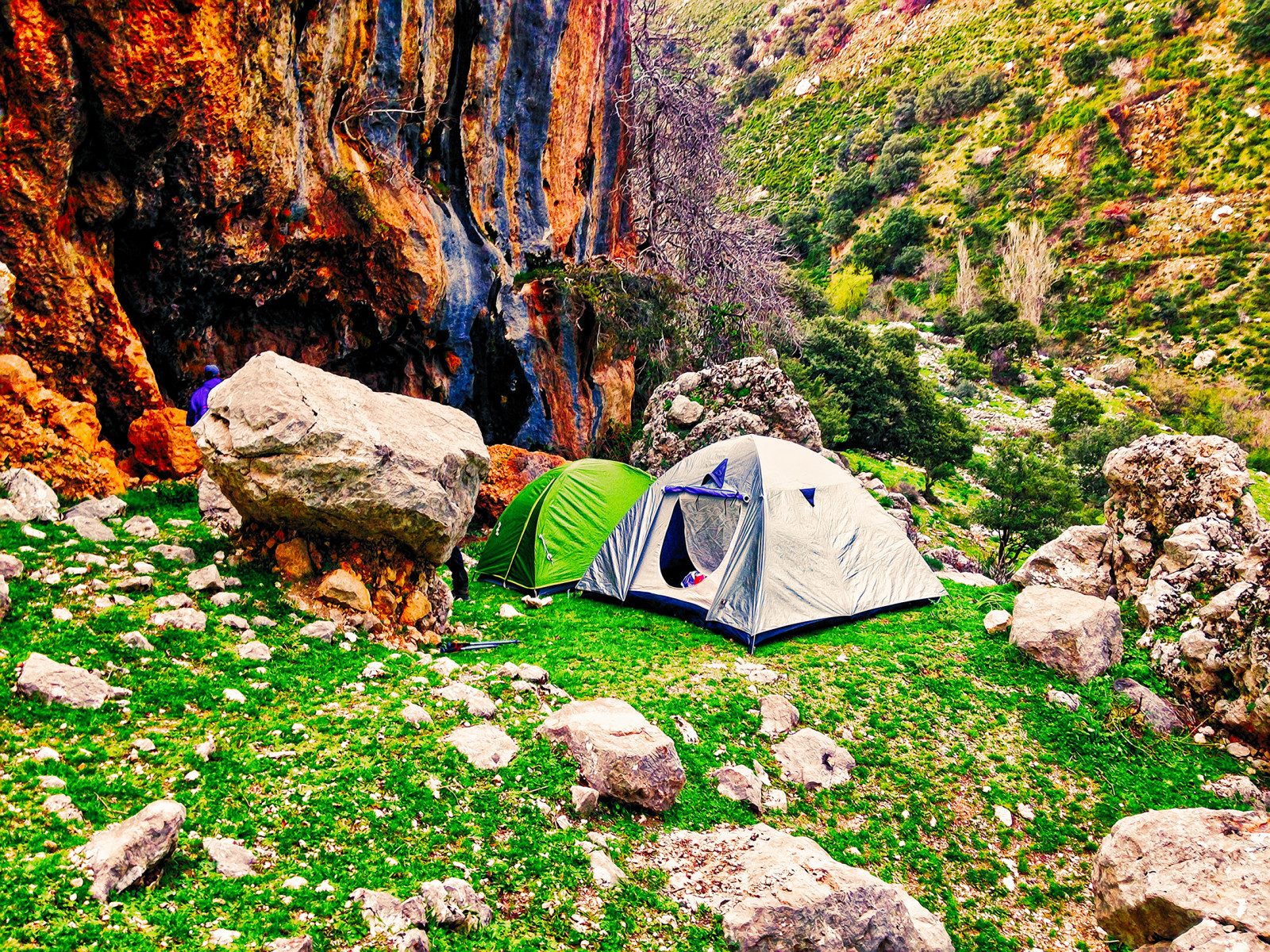 Příroda, tráva, kempování, Skála, montagne