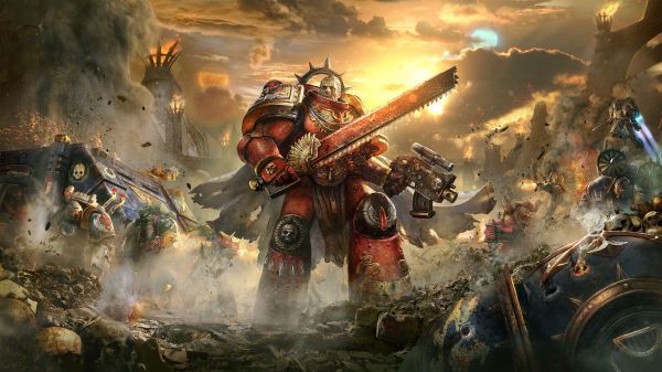 Warhammer, Warhammer 30 000, Warhammer 40 000, science fiction, power armor, war