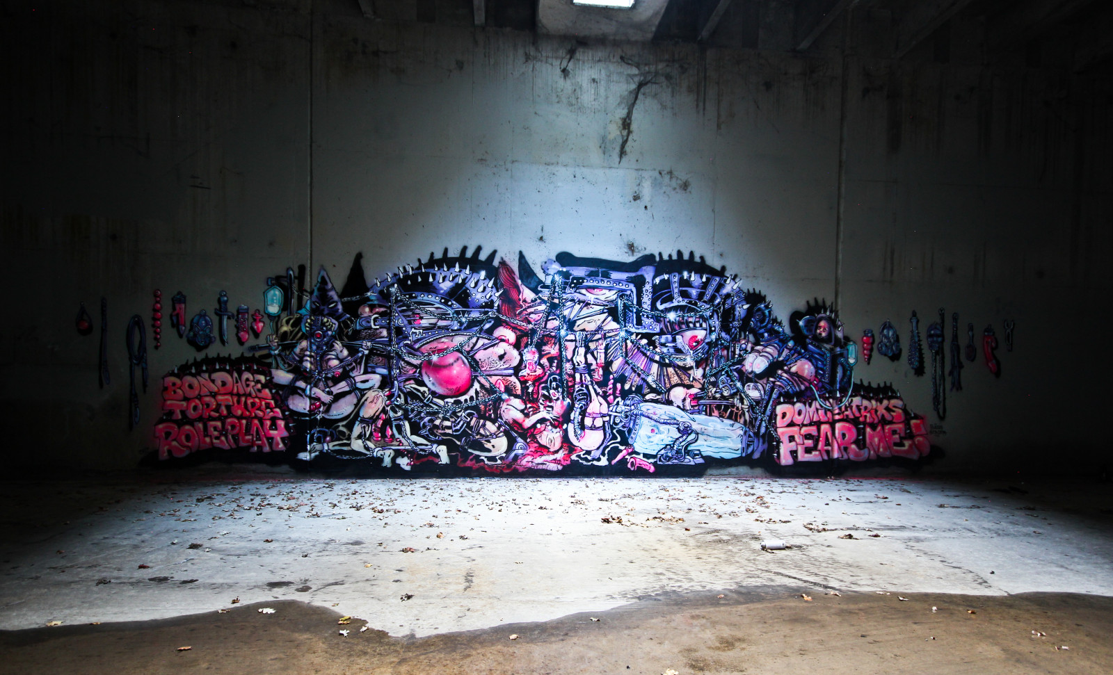 záliv, noc, stěna, Kalifornie, grafiti, pouliční umění, UMĚNÍ, východní, severní, tma, bayarea, Baer, Wada