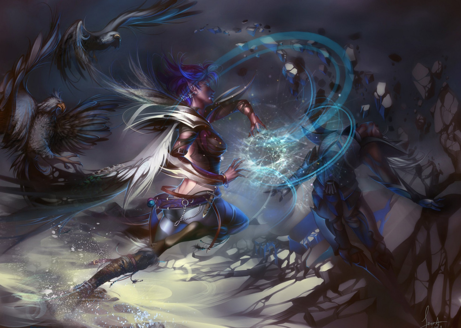 ilustrace, fantasy umění, anime, mytologie, Snímek obrazovky, počítač tapeta, fiktivní postava