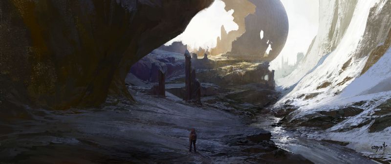 1920x810 픽셀,삽화,경치,공상 과학 소설