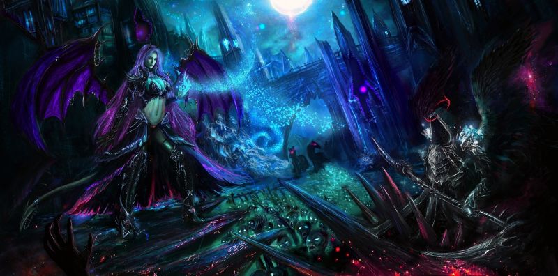 fantasy umění, umělecká díla, kouzlo, strašidelný, vesmír, demoness fantasy umění, umělecká díla, kouzlo, strašidelný, vesmír, demoness