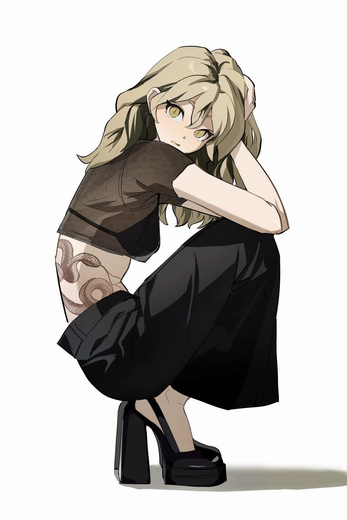 anime dívky, náčrtky