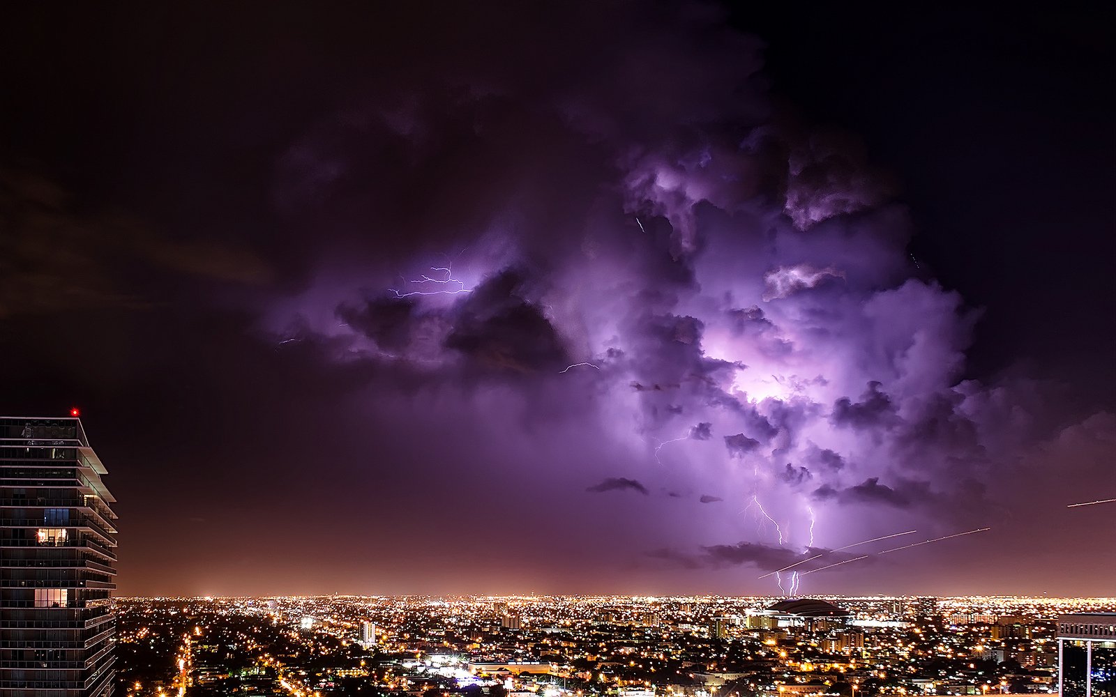 1600x1000 px, strand, bro, byer, Florida, lifeguardtower, Marina, Miami, monumenter, nat, panorama, panoramisk, stater, tårn, forenet, by-, USA