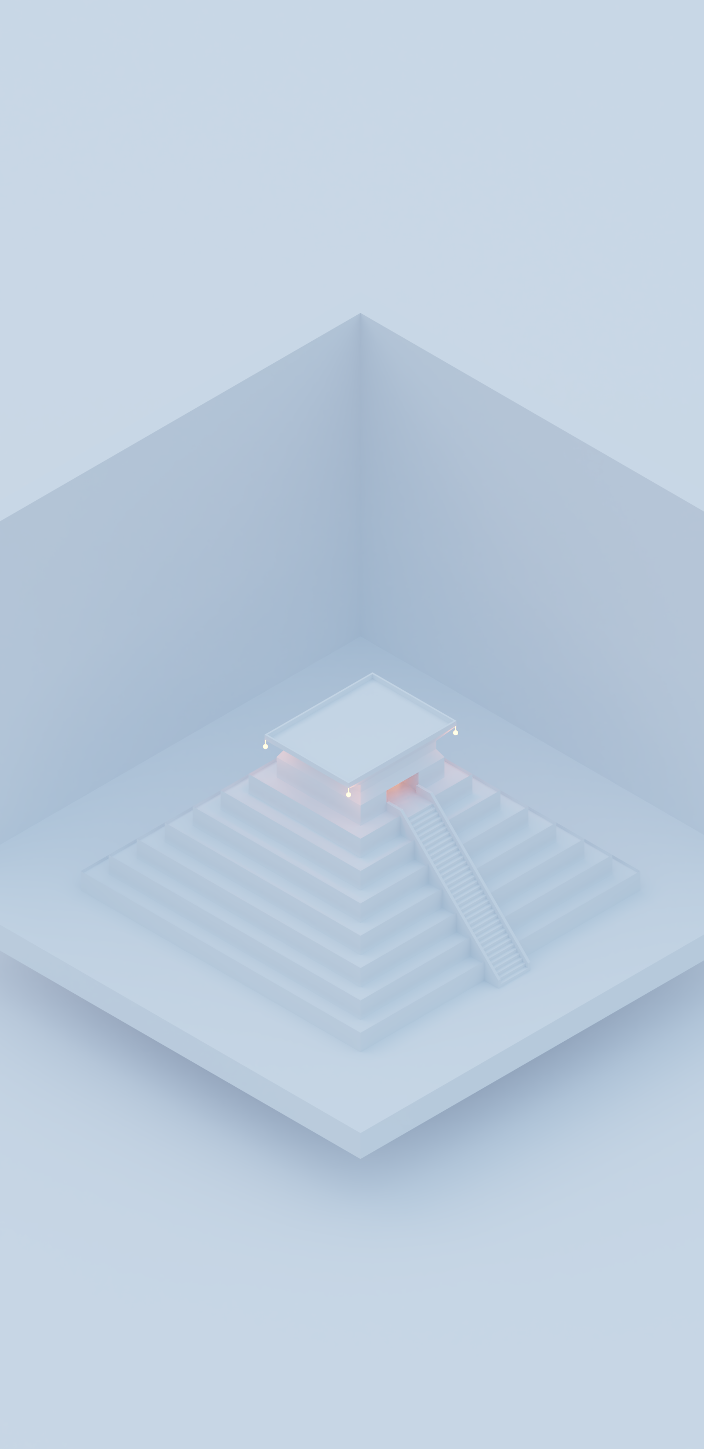 isometrisk, minimalisme, Blender, pyramide