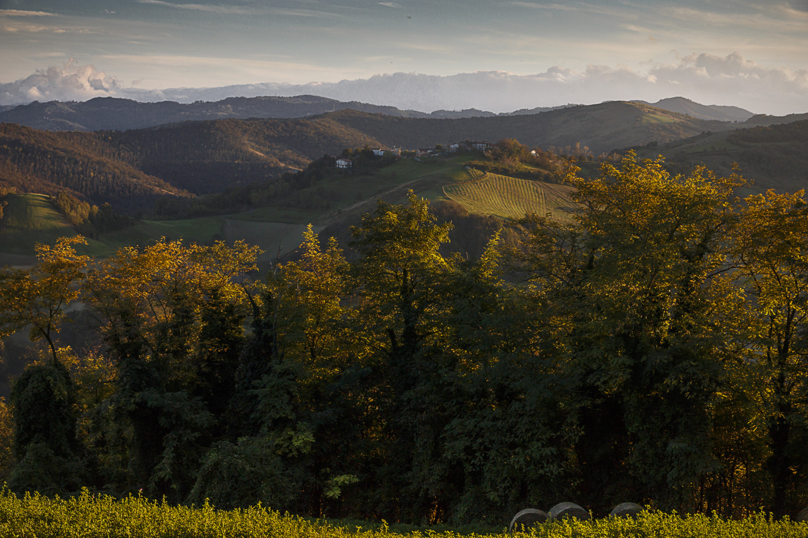 podzim, světlo, západ slunce, nebe, podzim, mraky, krajina, říjen, Tramonto, nuvole, kopce, cielo, autunno, štika, paesaggio, Colline, ottobre, canon70d