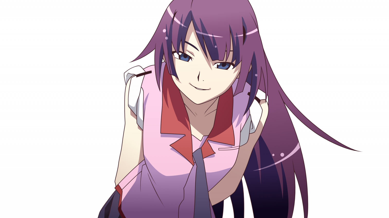 illustrazione, Monogatari, anime, opera d'arte, cartone animato, capelli neri, Senjougahara Hitagi, mangaka