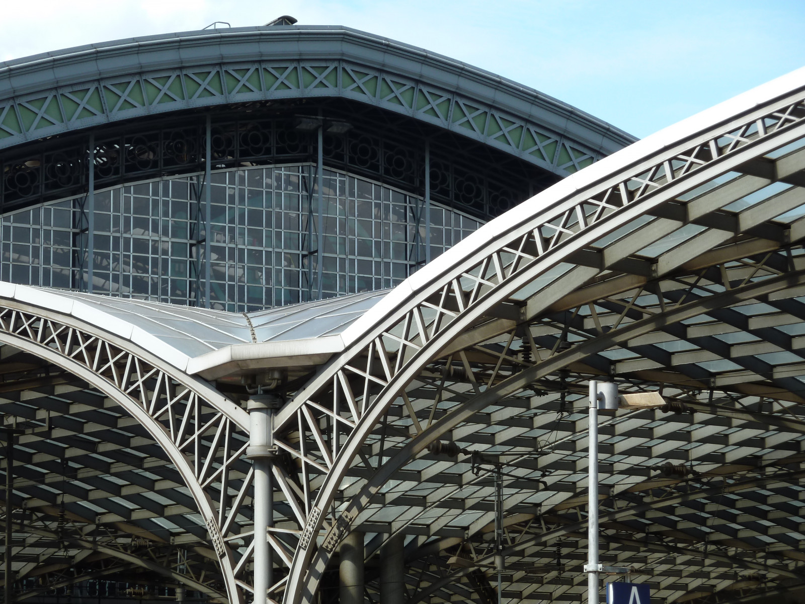 abstrakt, linjer, Tyskland, vinkler, Köln, togstation, diagonaler