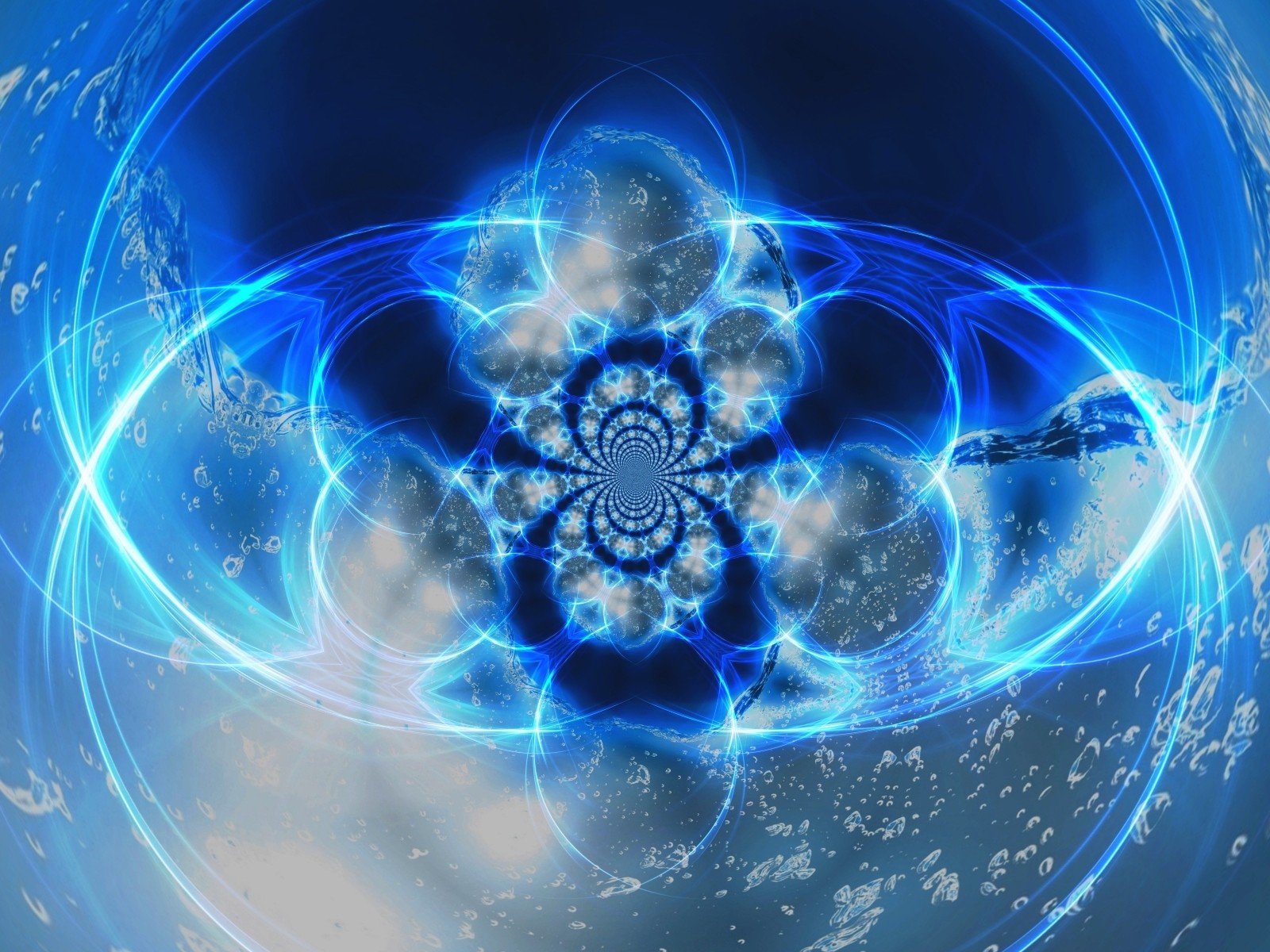 Wallpaper : 1600x1200 px, abstract, blue, rings, water, white 1600x1200