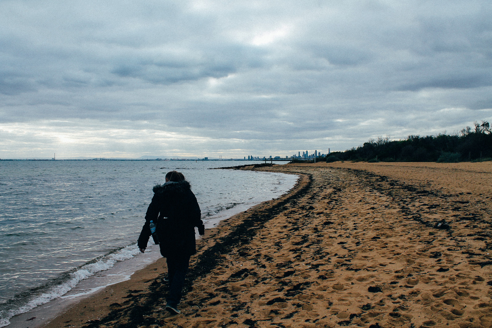 moře, záliv, voda, pobřeží, písek, pláž, pobřeží, útes, horizont, pelerína, zatažený, Austrálie, Přátelé, Victoria, Melbourne, Brighton, mrak, oceán, pláže, vlna, Svatý, Kilda, tělo z vody, mělčina při ústí řeky