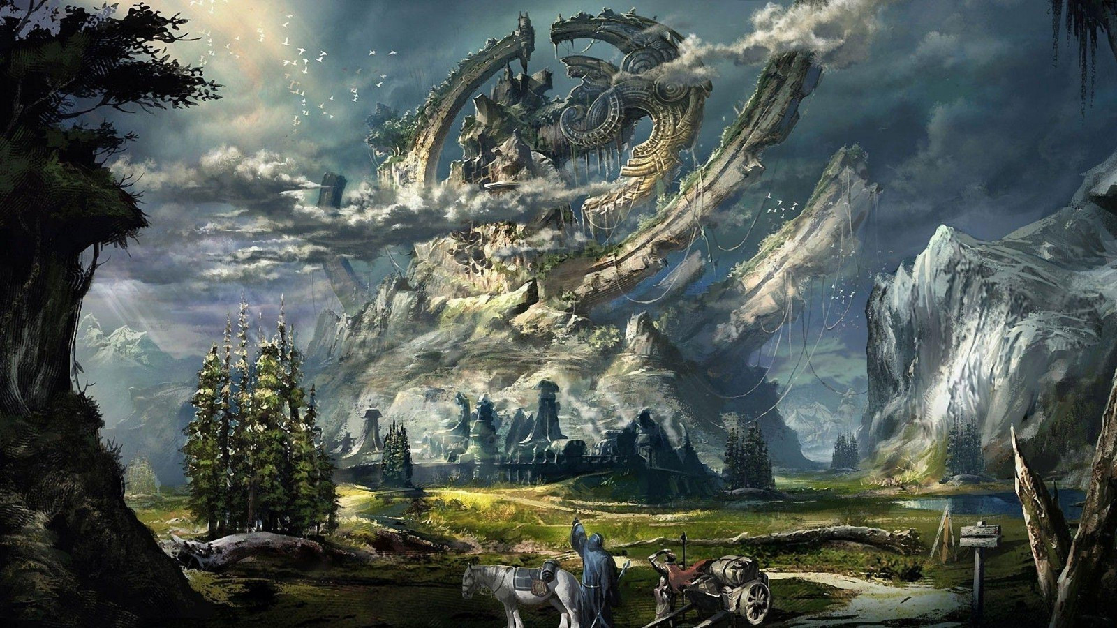 Wallpaper Video Games Digital Art Tera Landscape Fantasia Fan Art Artwork Horse 1920x1080 æ¾æœ¬ç§€äºº 1806005 Hd Wallpapers Wallhere