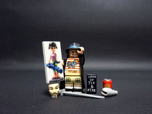 anime, LEGO, ice, fire, katana, Toy