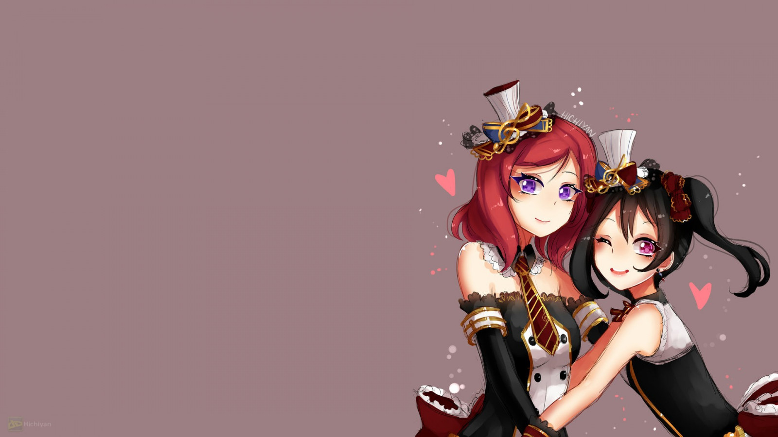 illustrazione, testa Rossa, anime, Ama vivi, cartone animato, Yazawa Nico, Nishikino Maki, immagine dello schermo, sfondo del computer