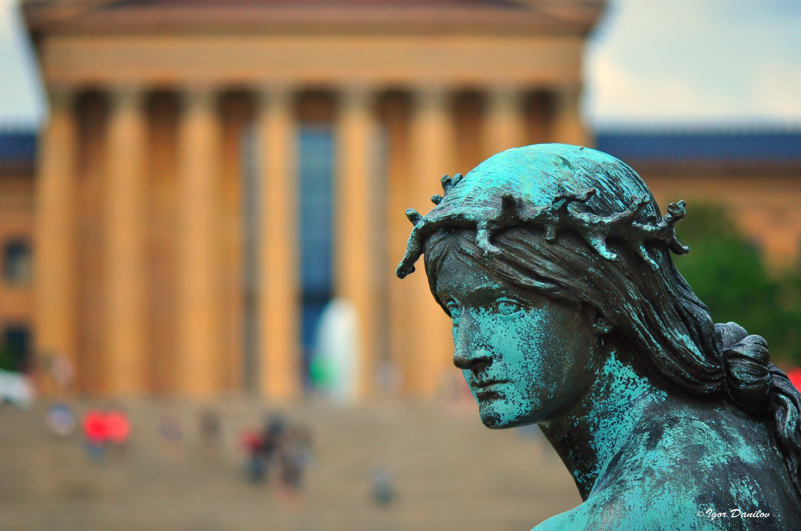 žena, Studený, Philadelphie, krása, socha, kámen, teplý, centrum, tyrkysový, mladý, pa, muzeum umění, Logansquare, Eakinsoval