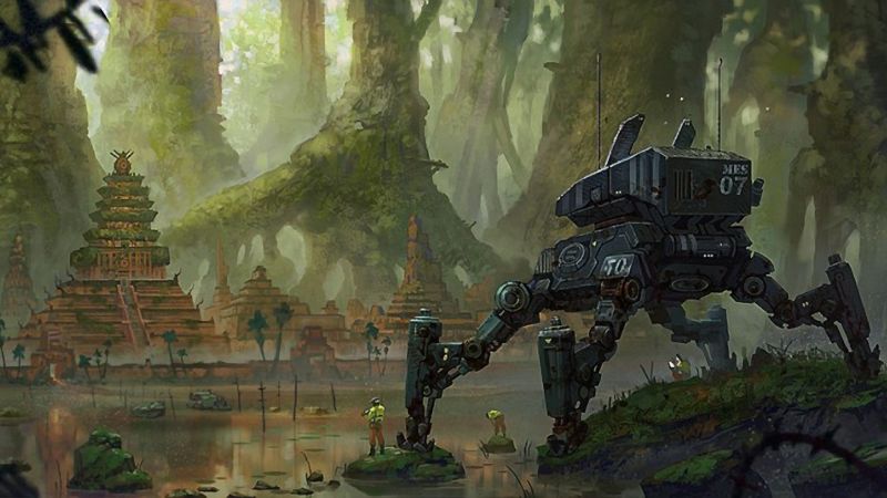 futuristic, science fiction, Terrain, screenshot, pc game