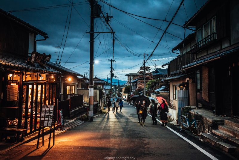 ulice, město, silnice, nebe, město, urban area