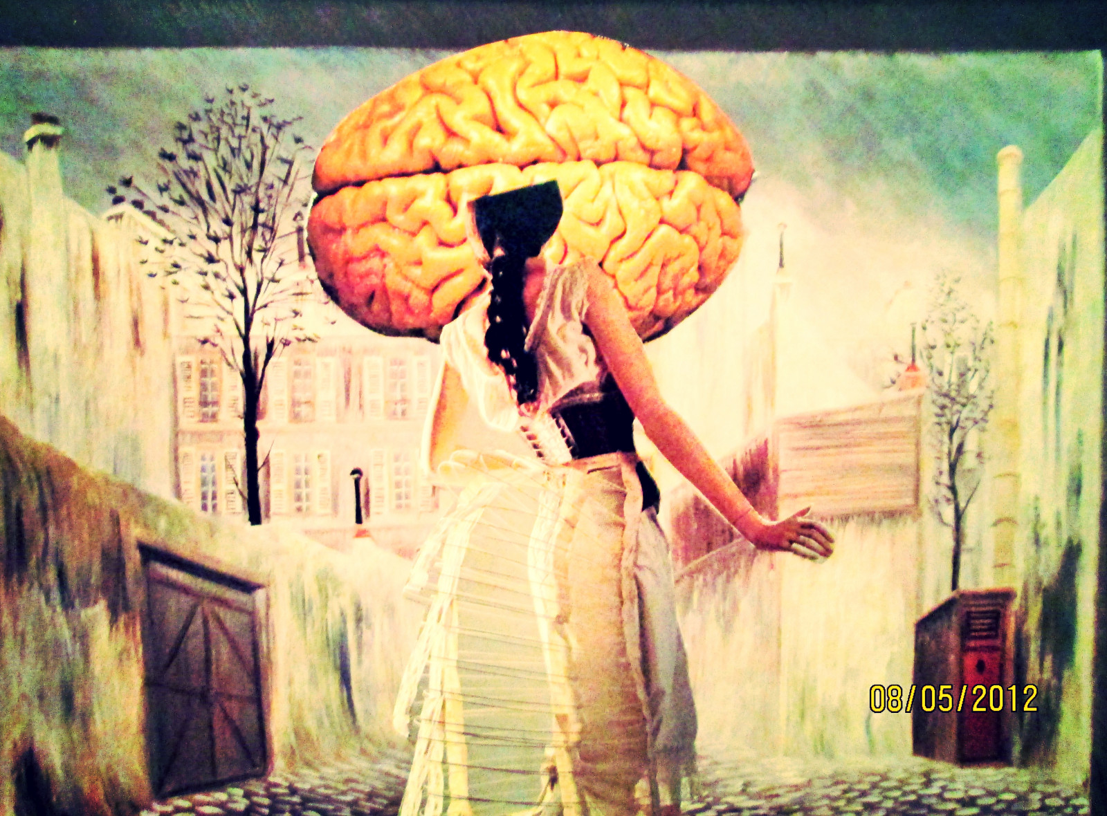 Wallpaper City Woman Art Collage Female Vintage Surrealism Dream Surreal Brain Retro Fantasy Collageart Expressionism Photomontage Dada Nightmare Surrealistic Multimedia Expressionistic Artcollage Giantbrain Desertloca