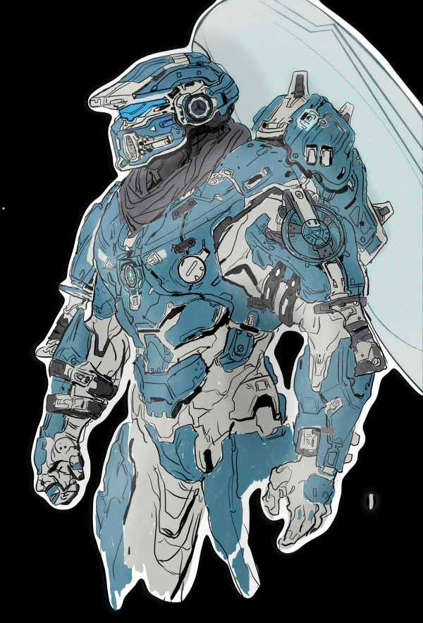 video games,video game characters,suits,scientific illustration,robot,Halo 5 Guardians