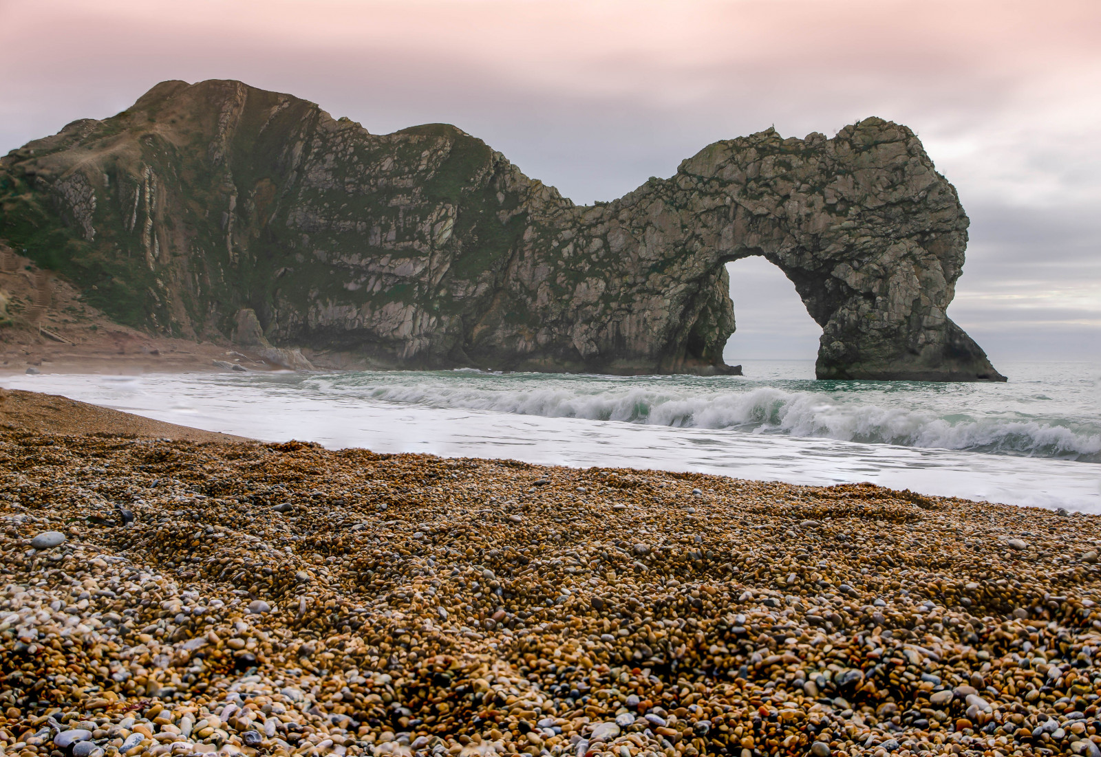 Lulworthcove, durdledoor, jurský, flickr, oblouk, východní pobrěží, pobřeží, moře, oceán, přímořská krajina, široký úhel, sigma1020, nikond5100, oblázky, noperson, Dorset, Spojené království, Anglie, zátoka